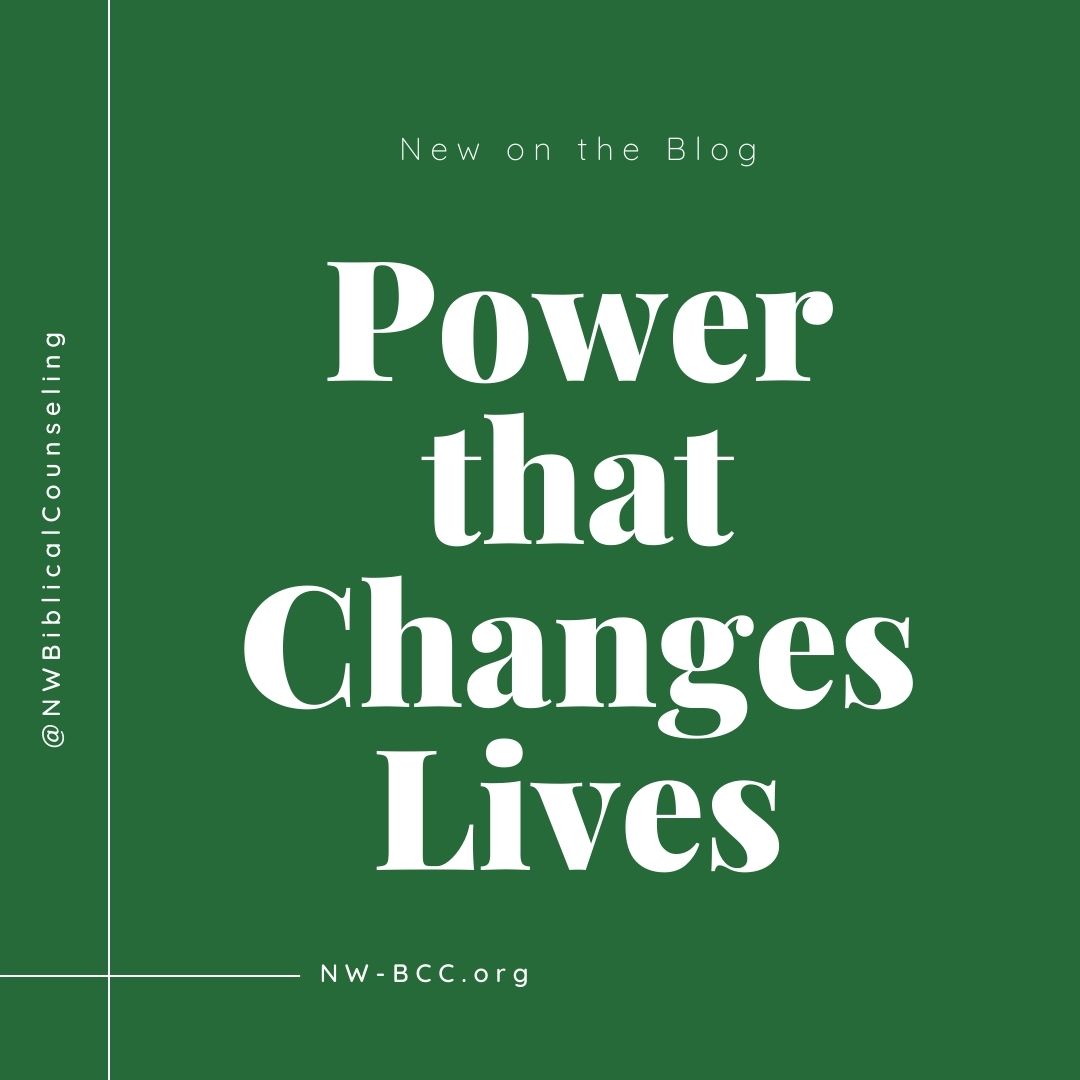 New blog post titled "Power that Changes Lives" with green background.