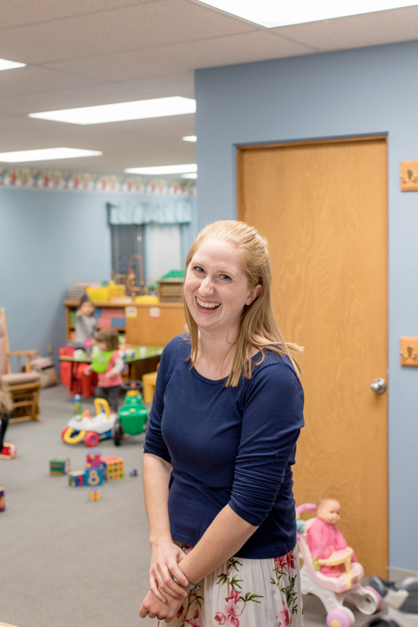 Lady Welcoming Kids