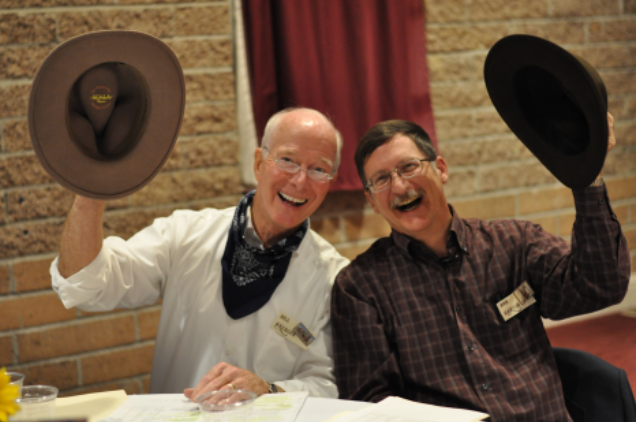 Two men with cowboy hats