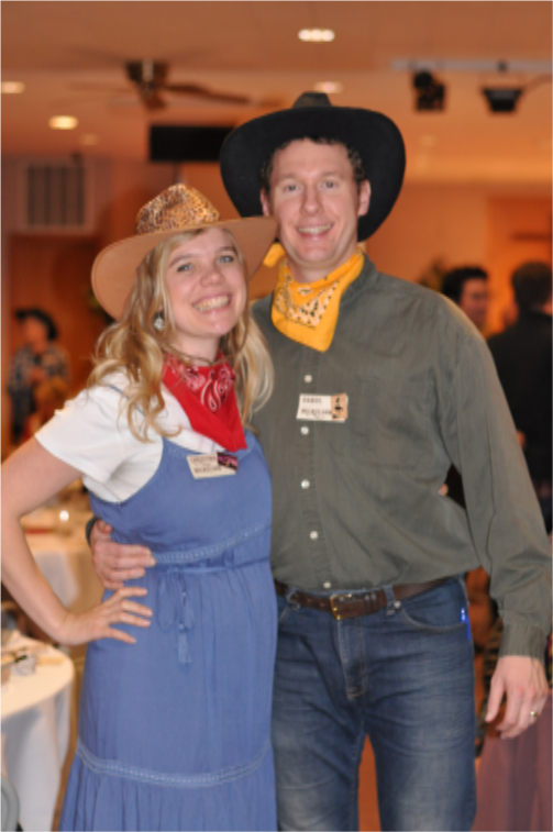 Couple dressed in western clothes